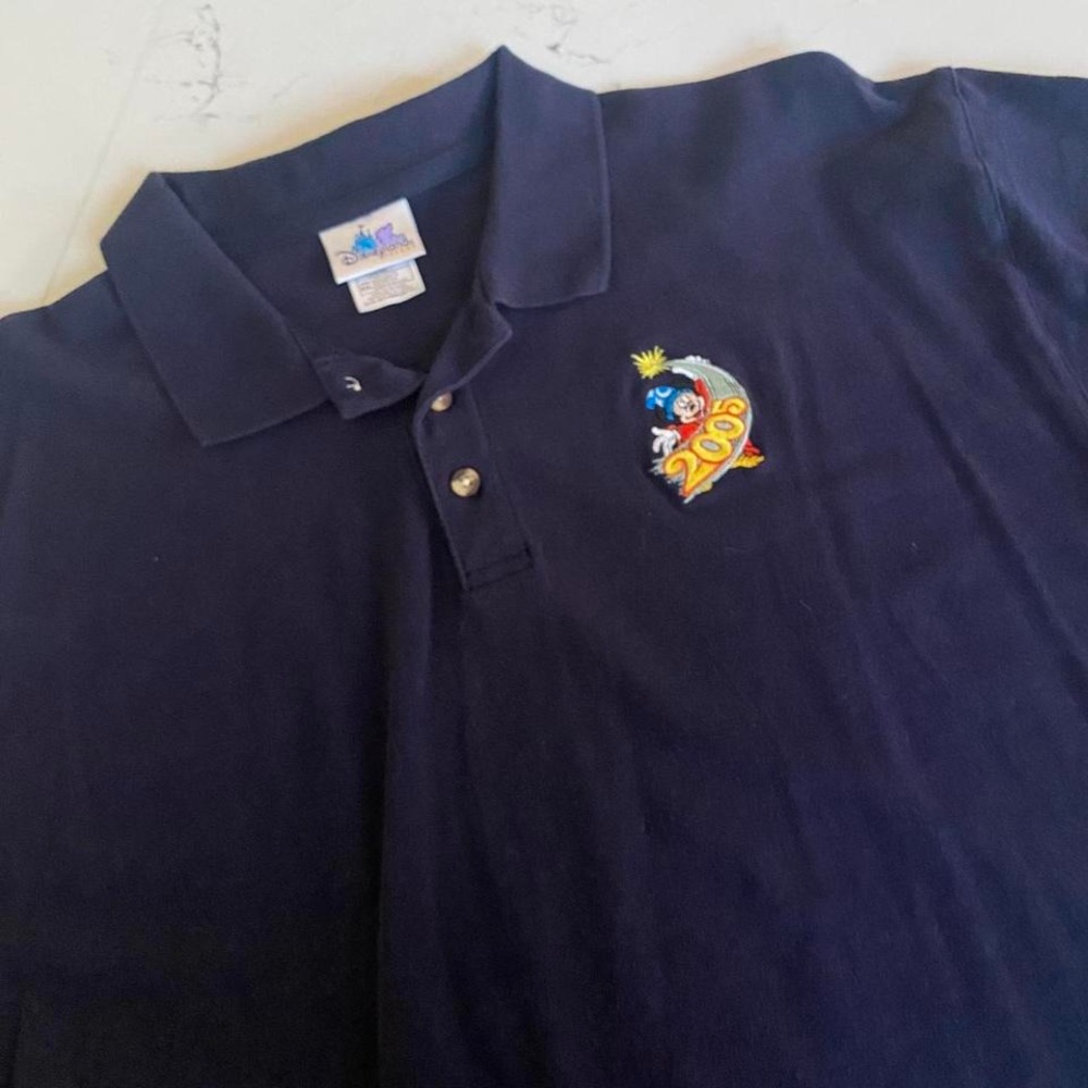Vintage Disneyland Resort 2005 Polo Sorcerer Mickey California Adventure XXL